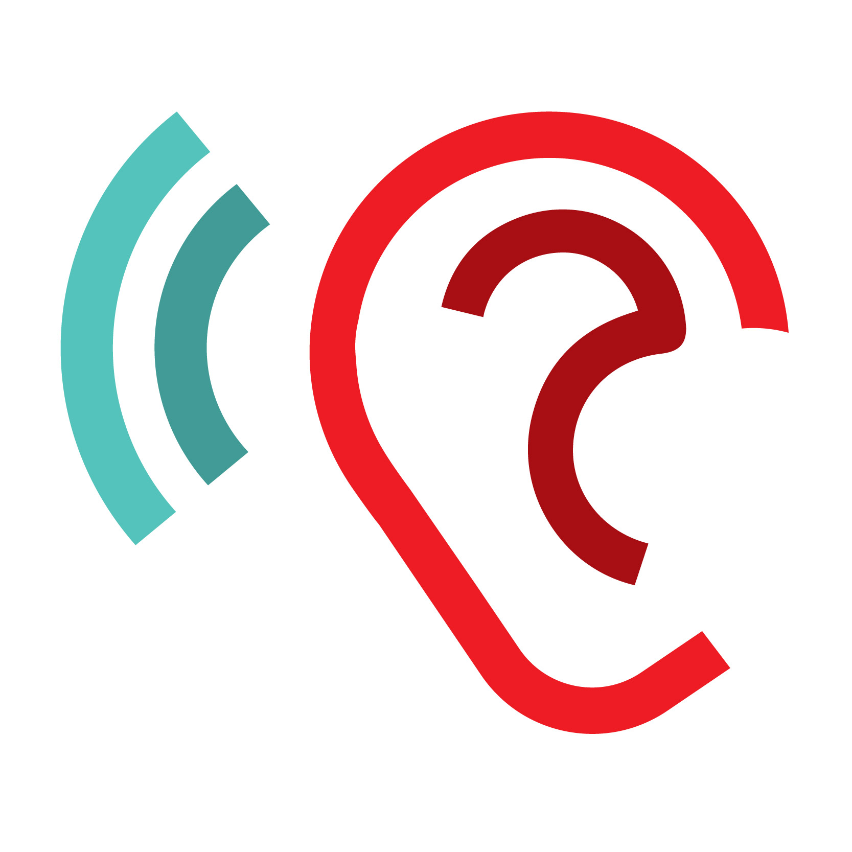 ear to indicate listening
