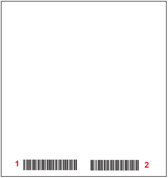 Images shows the barcode placement on Standard ISBT 128 Base Label.