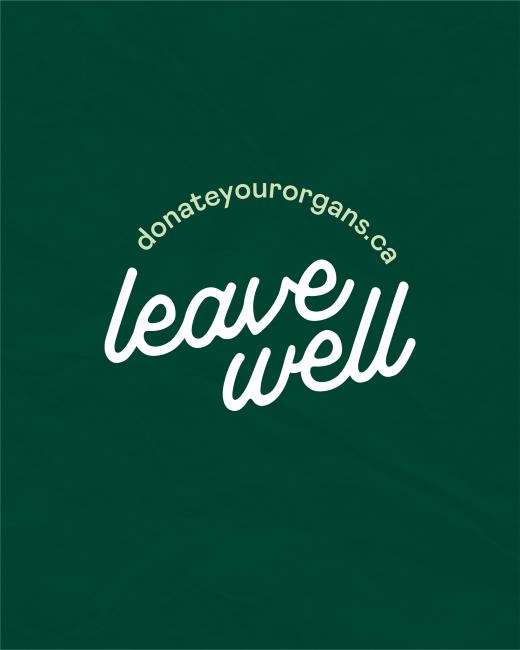 Donate Your Organs Logo for Leave Well Awareness Campaign